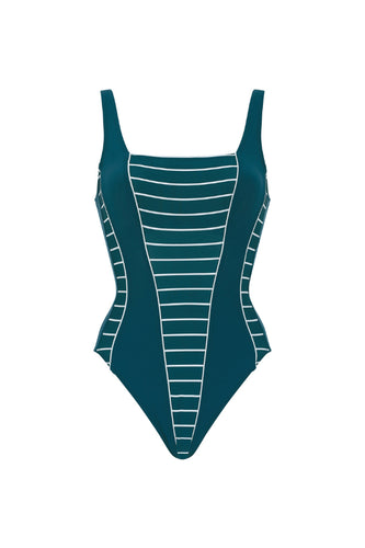 UNE-PIÈCE ENCOLURE CARRÉE-LIGNÉ