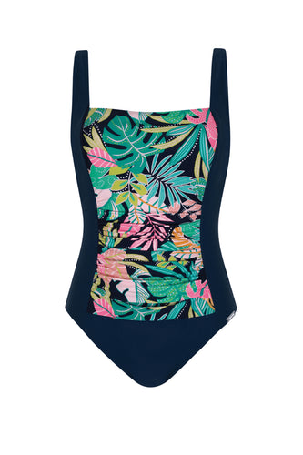 UNE-PIÈCE ENCOLURE CARRÉE-MULTICOLOR