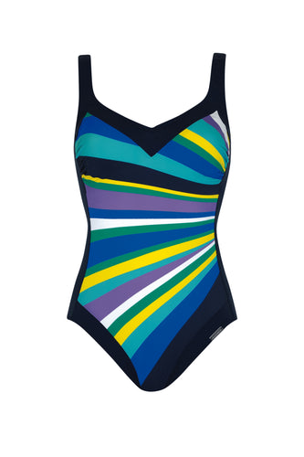 UNE-PIÈCE BRETELLES LARGES ENCOLURE EN V