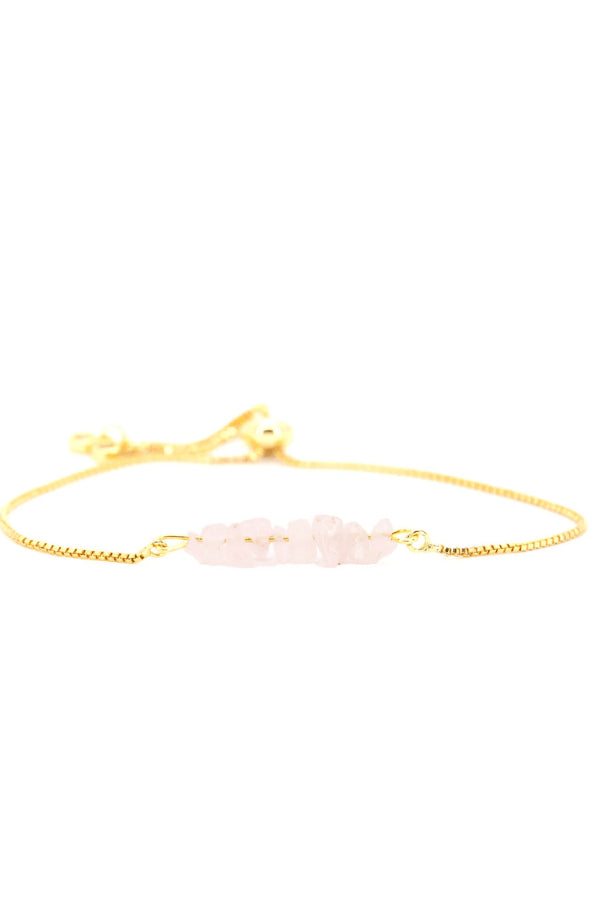 BRACELET ROSE QUARTZ BOLO-ROCK CANDY
