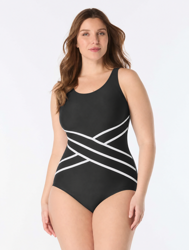 UNE-PIÈCE TAILLE PLUS-COLOR BLOCKED