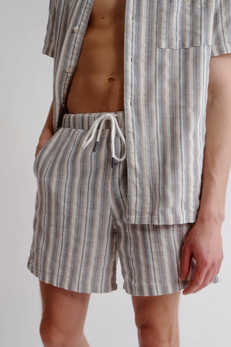 SHORT HOMME LIN COTON-SUMMER BEACH