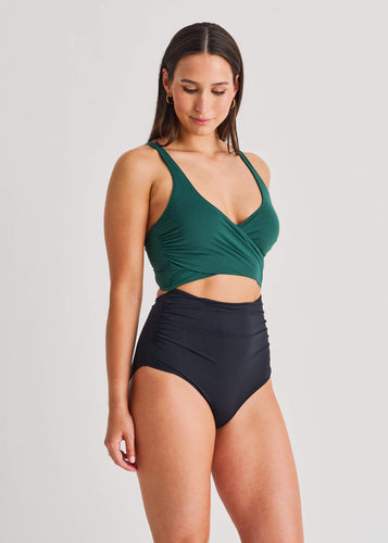 UNE-PIÈCE CROISÉ OUVERTURE-WRAP TIKI