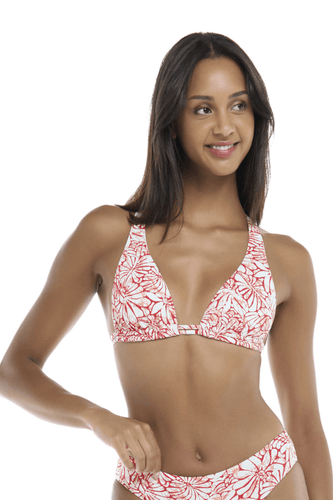 HAUT TRIANGLES COULISSANTS-LILA BATIK