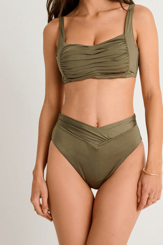 CULOTTE TAILLE EN V-RÉTRO DUSTY OLIVE