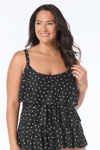 TANKINI PLUS À VOLANTS-JANE SAILOR DOT