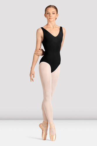 LÉOTARD SANS MANCHES-V NECKLINE