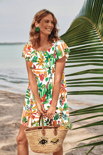 ROBE À VOLANTS-BRAVA TROPIC COAST