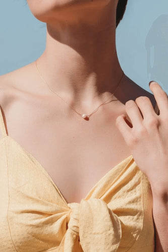 COLLIER PERLE OR-FRESHWATER PEARL SHELL