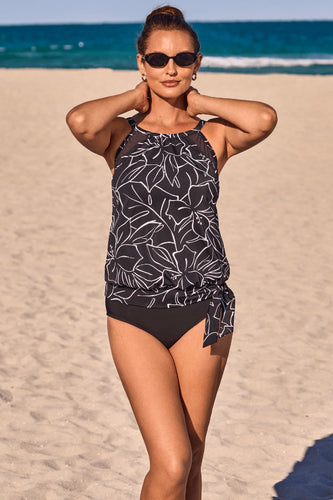 TANIKINI COL MONTANT-HIGH NECK BLOUSON