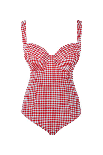 UNE-PIÈCE BALCONNET-PALOMA GINGHAM