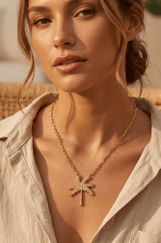 COLLIER-PALM TREE NECKLACE