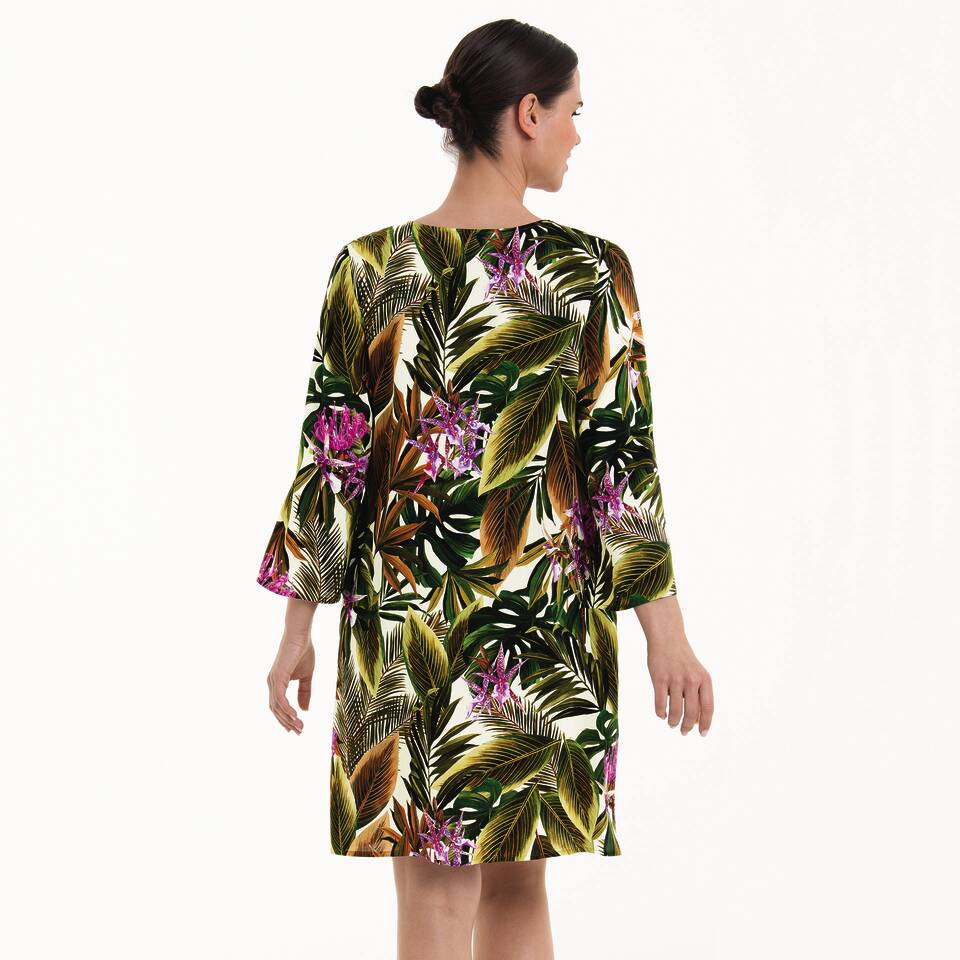 ROBE AMPLE-SALLA GREEN TROPICS